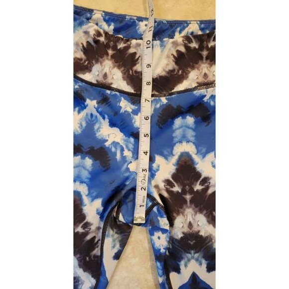 Nicole Miller New York Active Women's crop leggings blue tie dye Size Medium - Picture 9 of 10
